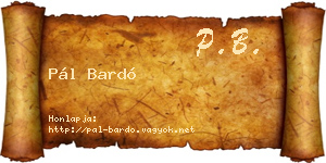 Pál Bardó névjegykártya
